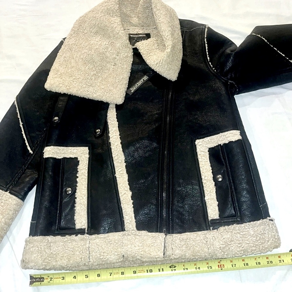 BLANKNYC Women’s Sherpa Bonded Moto Jacket Size Medium